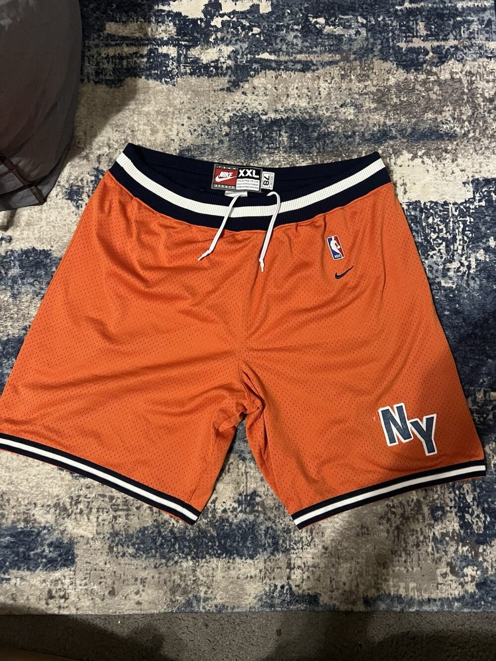 Size 2XL- VTG New York Knicks Team Nike Rewind Authentic Sewn Throwback Shorts